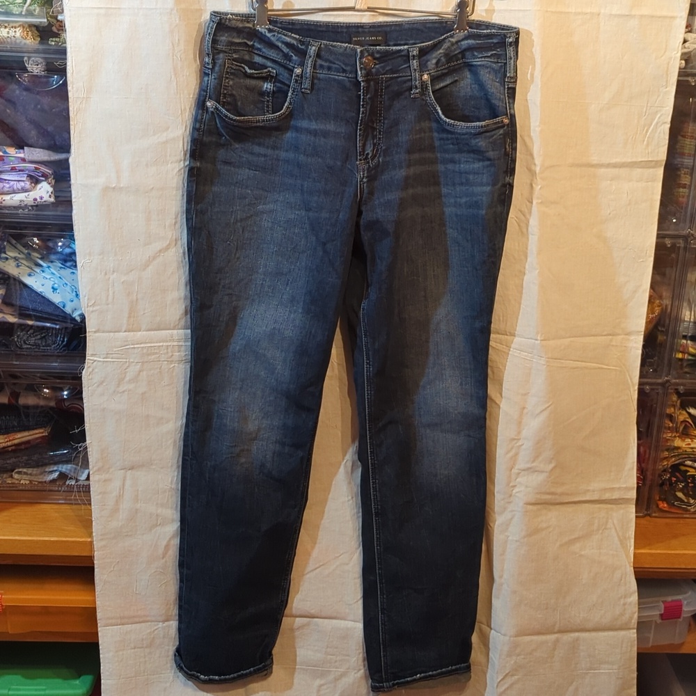 Silver Boyfriend Jeans Dark wash